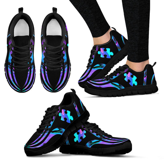 Blue Autism Puzzle Autism Awareness Sneakers 0622