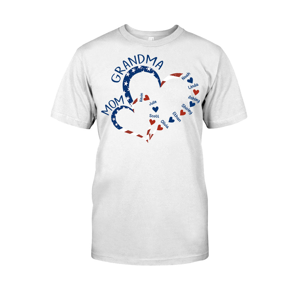 First Mom Now Grandma - Personalized Grandma T-shirt And Hoodie