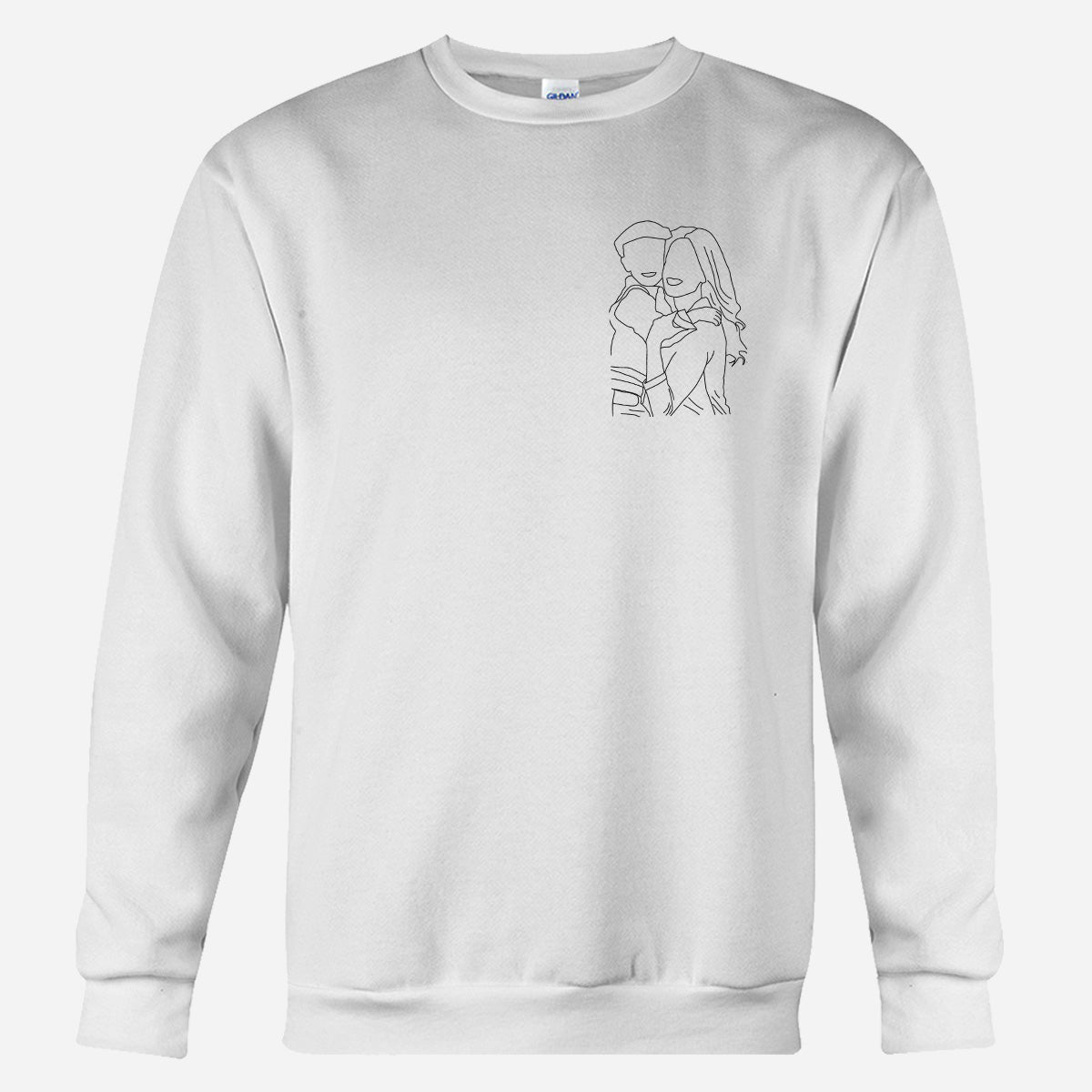 Custom Line Art - Personalized Kid Embroidered Sweater