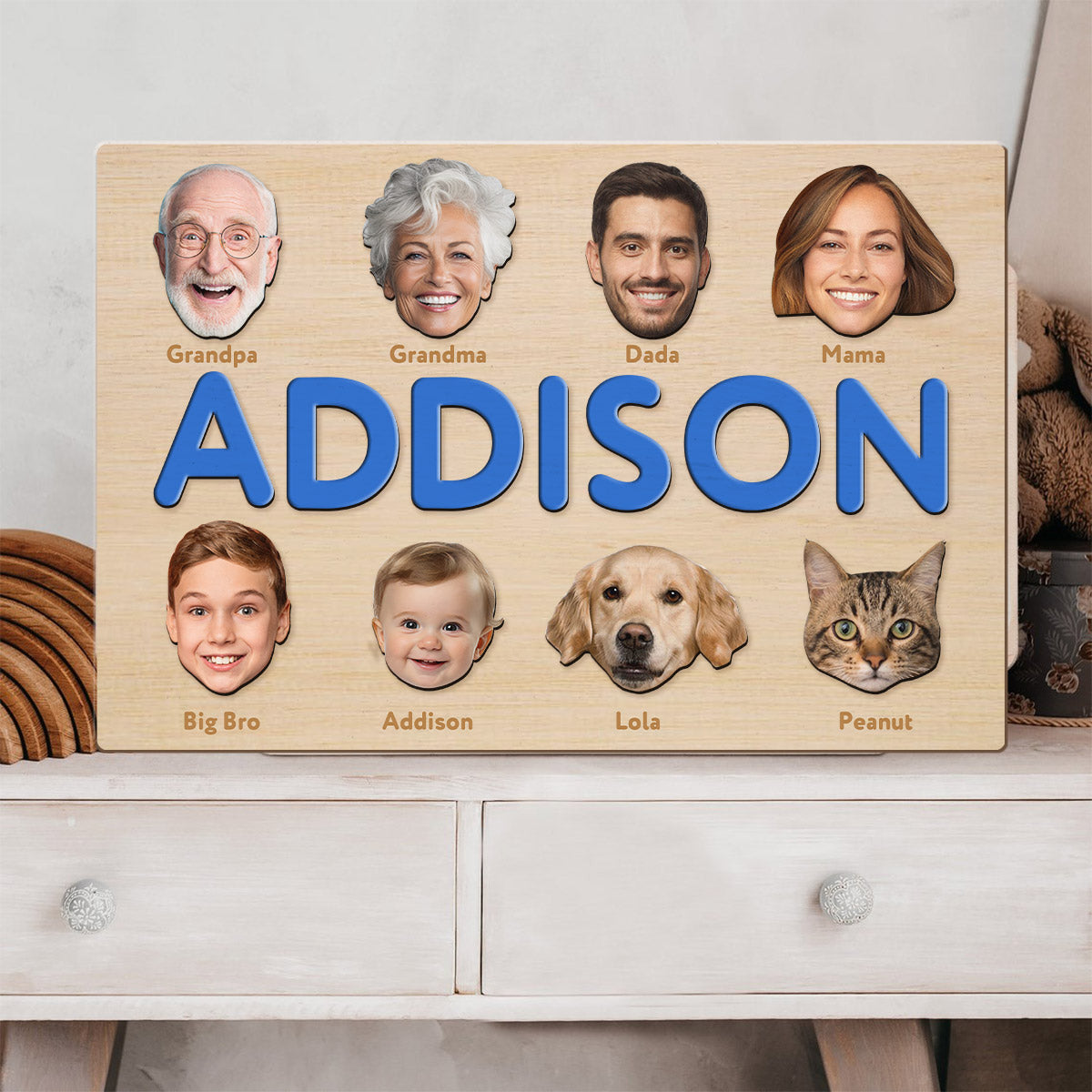 Family Puzzel - Personalized Kid Name Puzzle