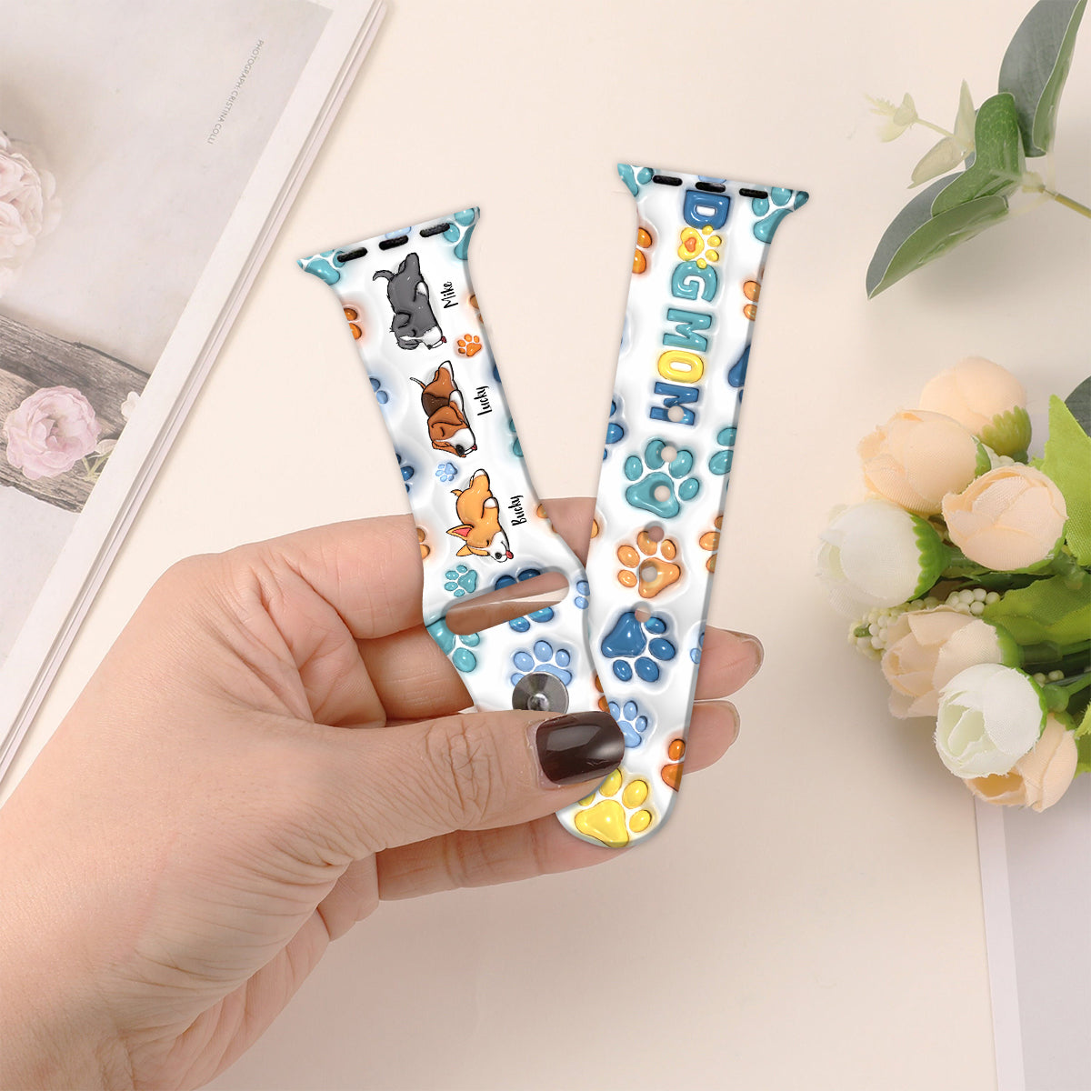 Best Dog Dad/ Mom Ever - Personalized Dog Apple Watch Band