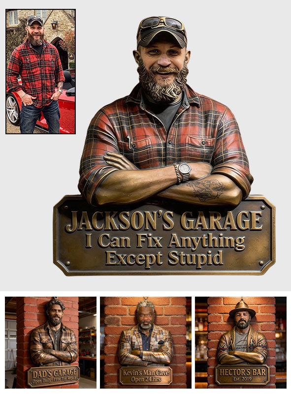 Every Man’s Signature Sign - Personalized Father Cut Metal Sign