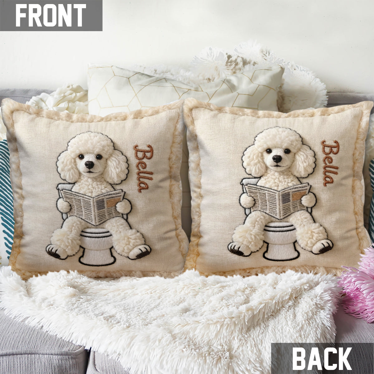 Custom Any Photo Funny Pet - Personalized Dog Throw Pillow