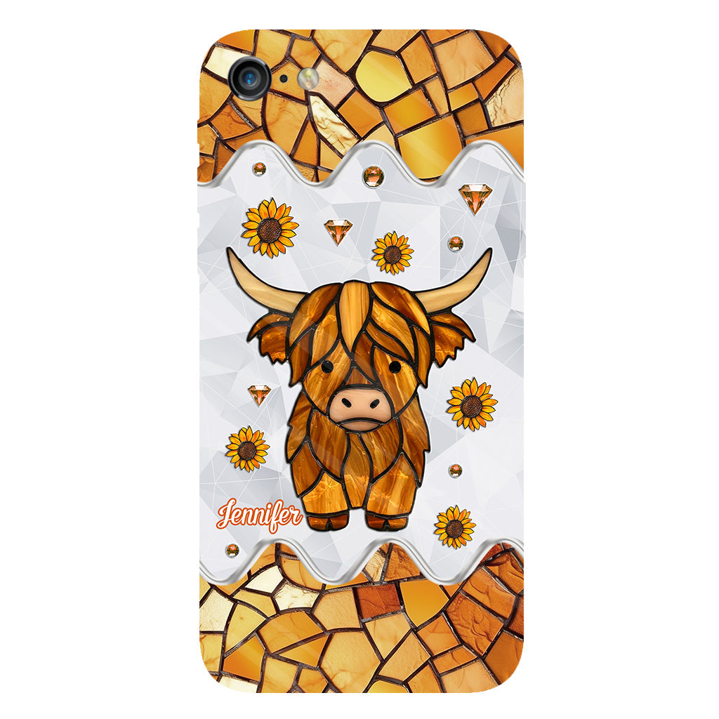 Adorable Highland Cow - Personalized Highland Cow Full Print Phone Case