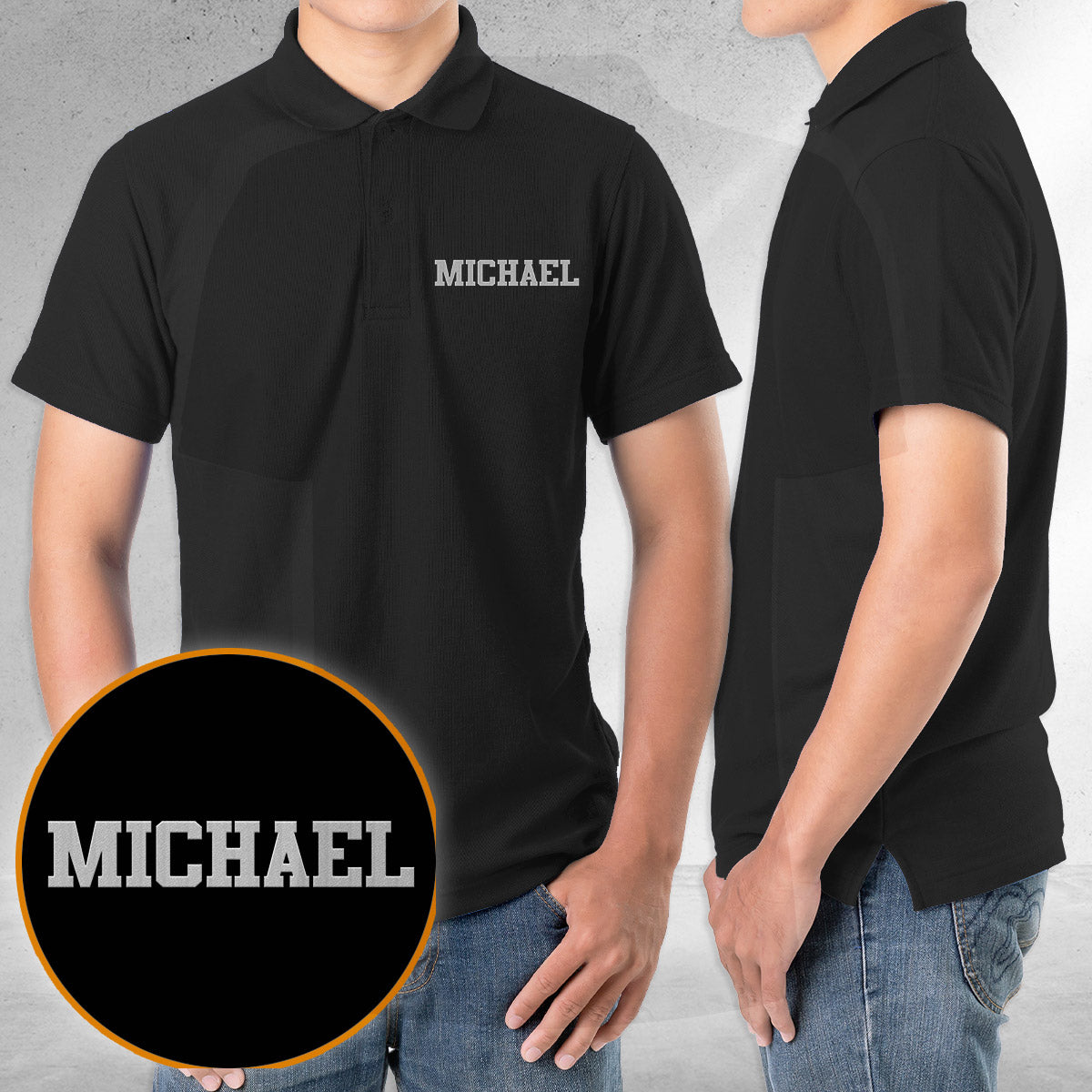 Custom Name - Personalized Father Embroidered Polo Shirt