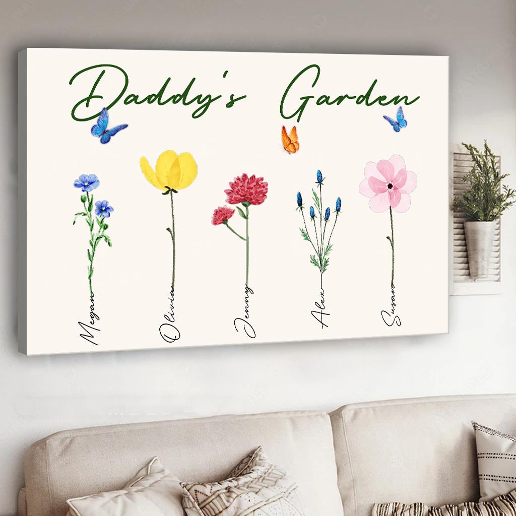 Grandma's Garden - Gift for grandma, grandpa, mom, dad - Personalized Canvas And Poster