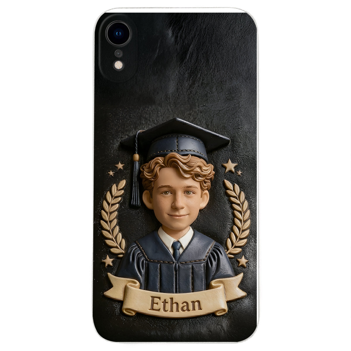 Graduation Gift - Personalized Graduation 3D Embossed Leather Phone Case