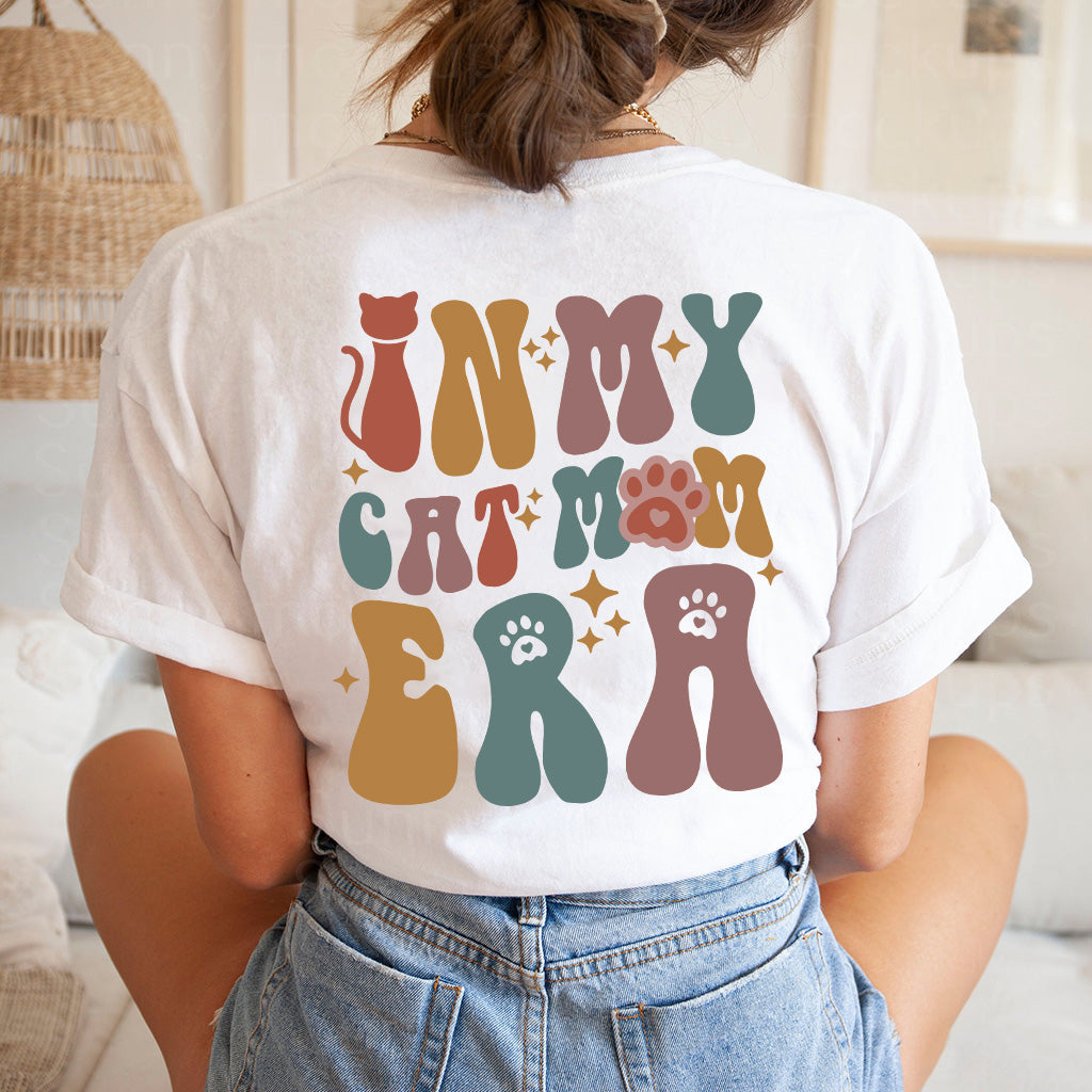 In My Dog/ Cat Mom Era - Personalized Cat T-shirt And Hoodie