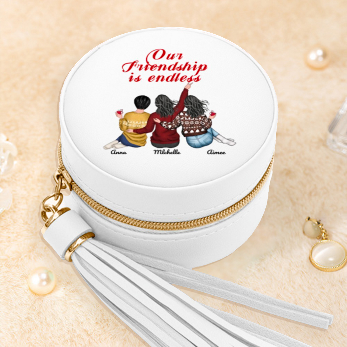 Besties Forever - Our Friendship Is Endless - Ornament, Beauty Tools, Jewelry, Cup - Christmas Gift