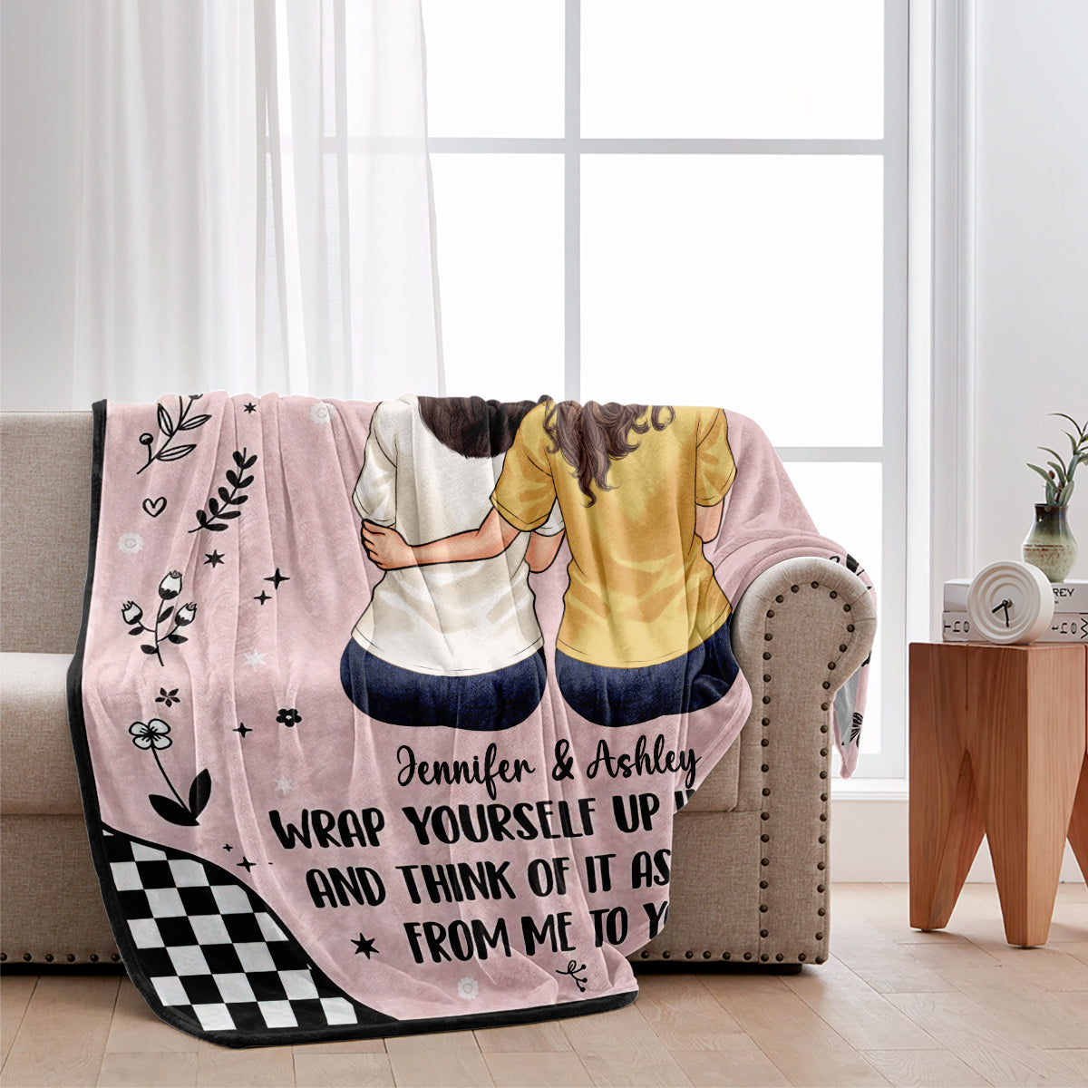 Life Is Tough - Personalized Sibling Blanket