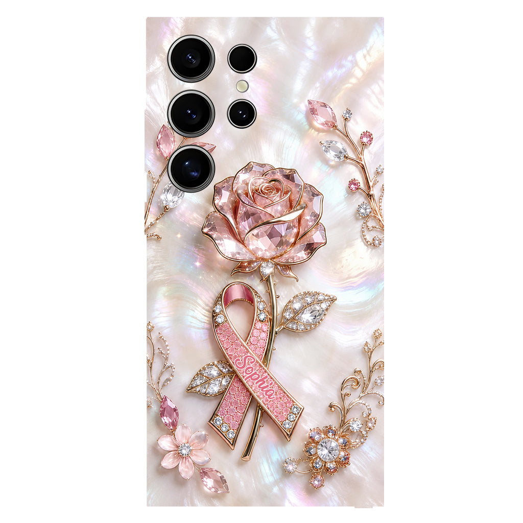 Faith Hope Love - Personalized Breast Cancer Awareness Full Print Phone Case & Phone Grip