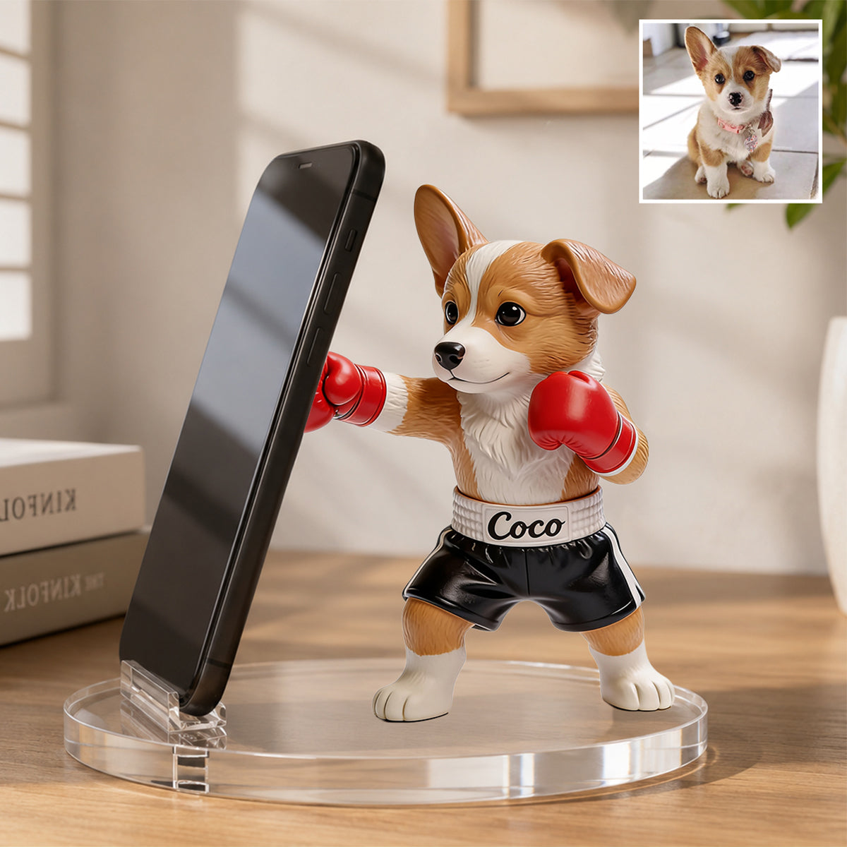 Gift For Pet Owner Dog Dad Dog Mom - Personalized Dog Phone/ Tablet Holder Stand