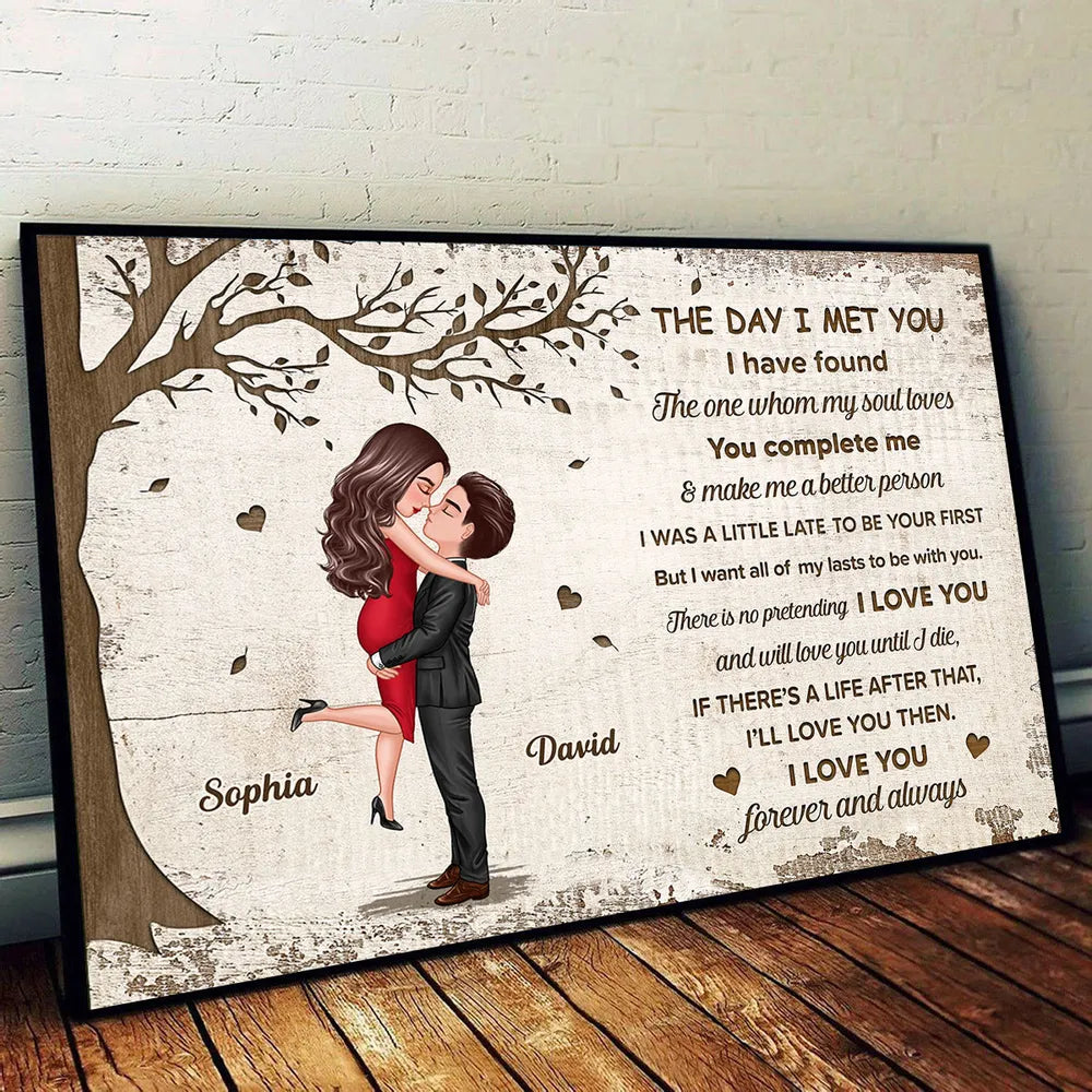 Love’s Embrace Artwork – Valentine’s Day “You Make Me a Better Person” Couple Poster, Perfect Gift for Newlyweds