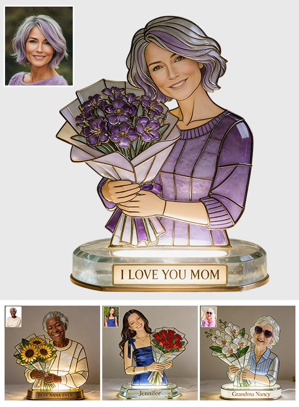 I Love You - Personalized Mother Acrylic LED Night Light