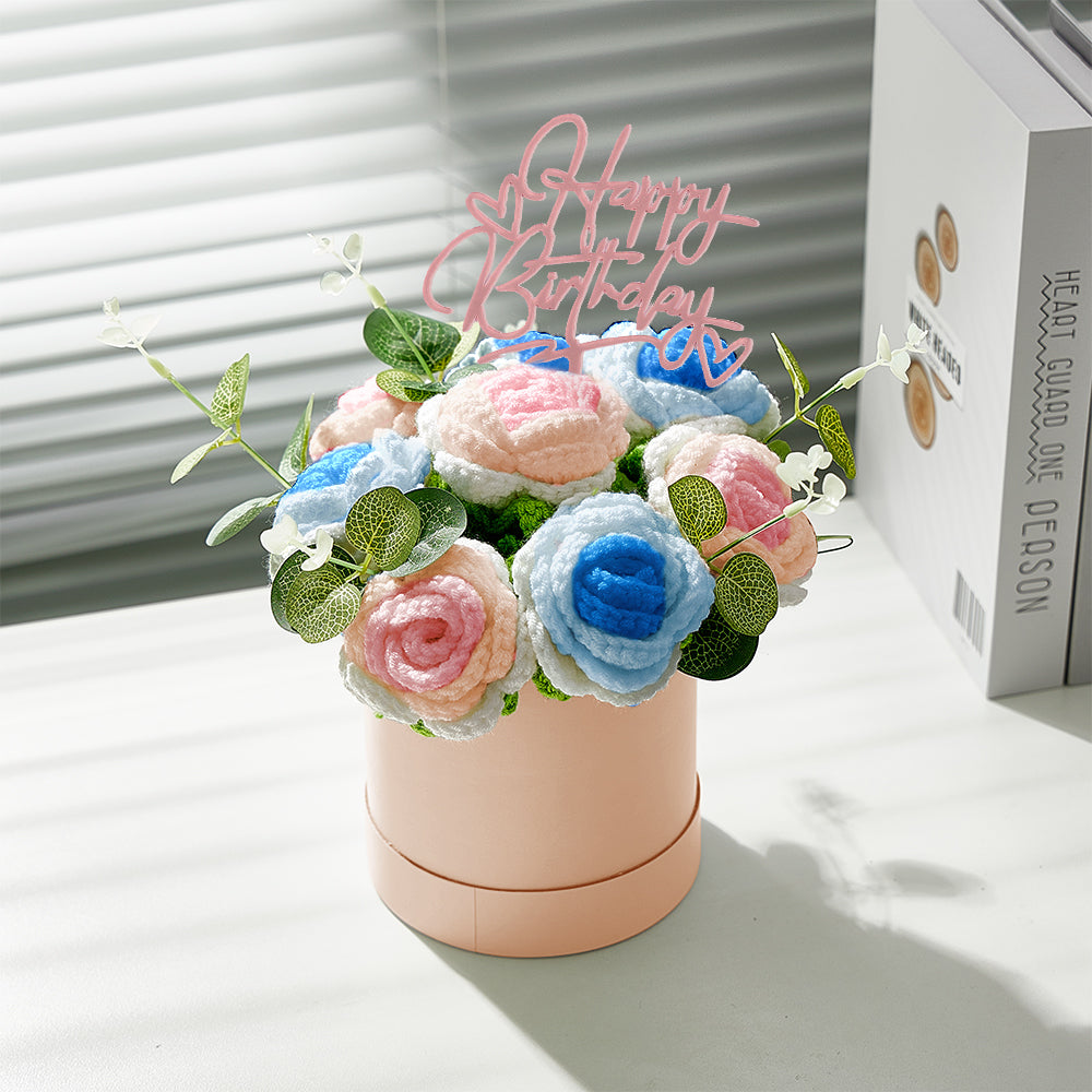 Congratulations Graduate - Personalized Graduation Crochet Flowers Graduation Gift Box
