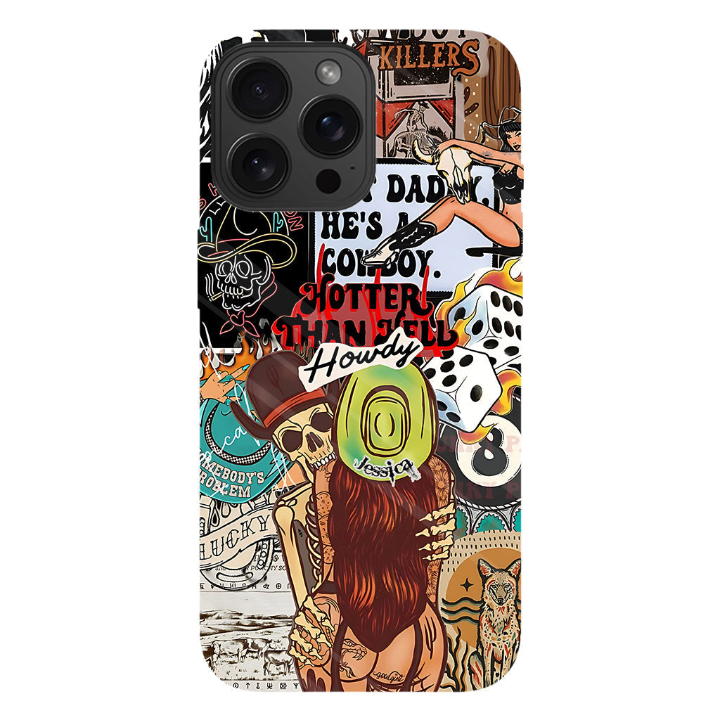 Howdy Cowgirl - Personalized Cowgirl Full Print Phone Case