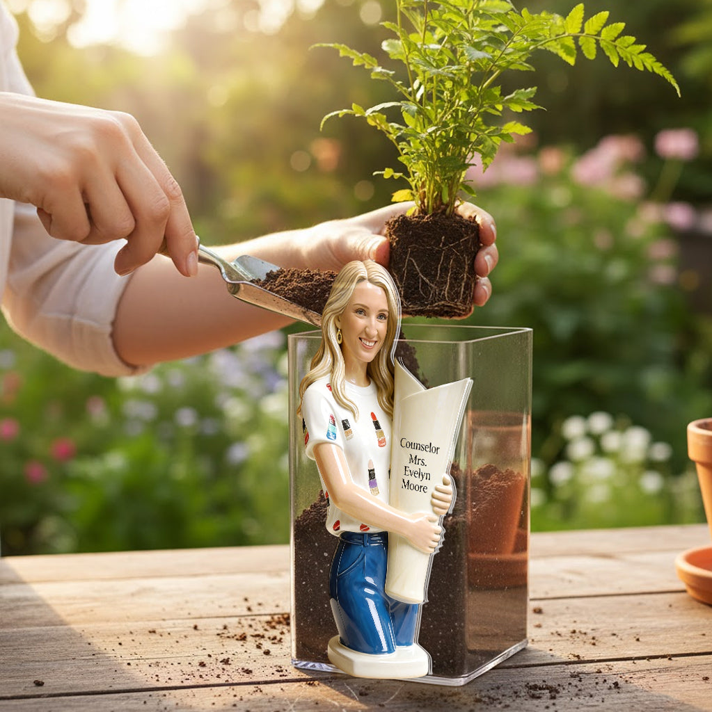 Custom Any Photo - Personalized Teacher Acrylic Pot