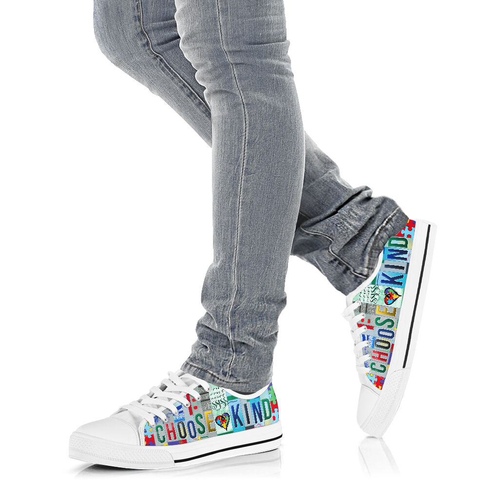 Choose Kind Autism Awareness Low Top Shoes 0622