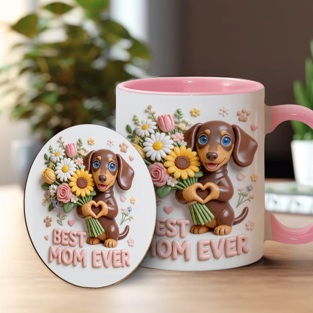 Custom Any Photo - Personalized Dog Accent Mug & Coaster
