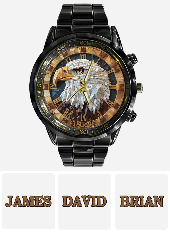 Geometric Eagle - Personalized Bald Eagle Hand Watch
