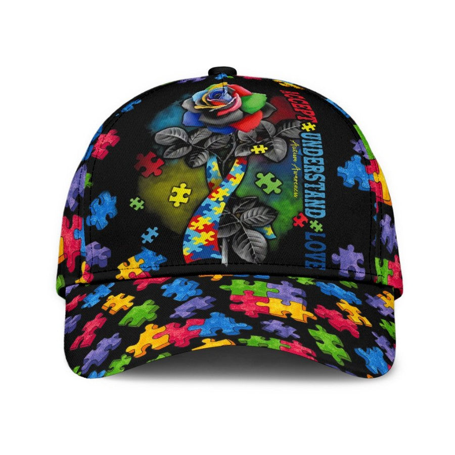 Gift For Autism Accept Understand Love Classic Cap - Autism Awareness Classic Cap 0921