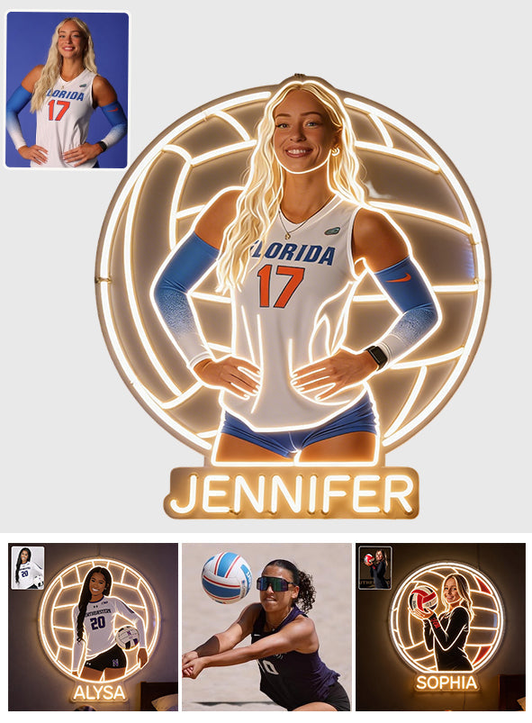 Any Sport - Personalized Volleyball LED Light Acrylic Sign