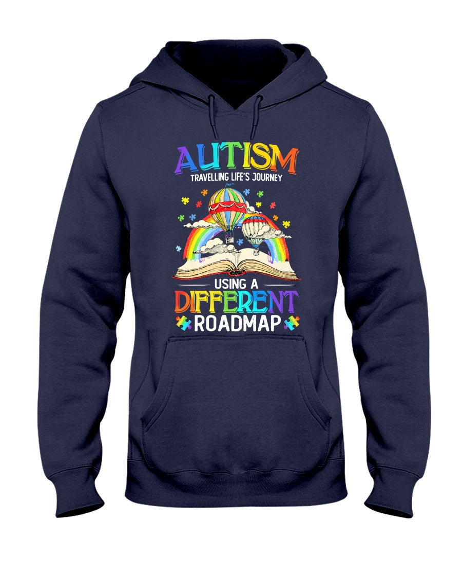 Autism Different Roadmap - Autism Awareness T-shirt and Hoodie 0921