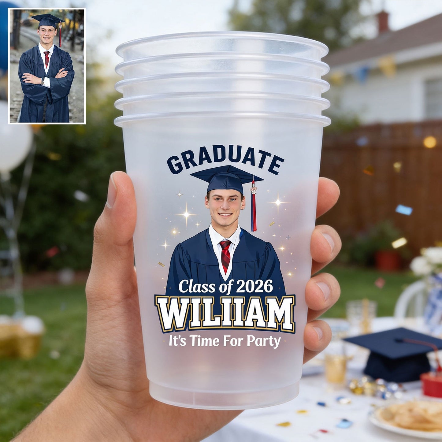 It's Time For Party - Personalized Graduation Frosted Cup
