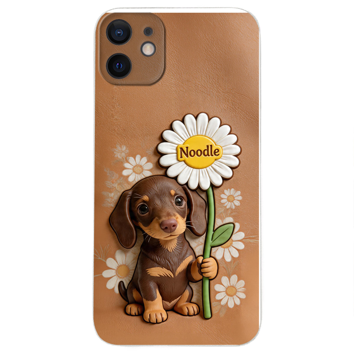 Custom Any Photo - Personalized Dog 3D Embossed Leather Phone Case