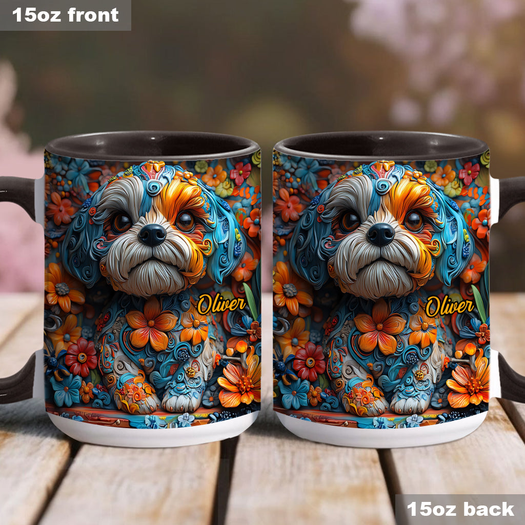 Colorful Shih Tzu Dreams - Personalized Dog Accent Mug