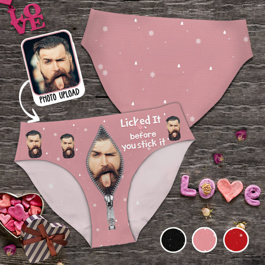 Lick It Before You Stick It - Personalized Couple Women's Briefs