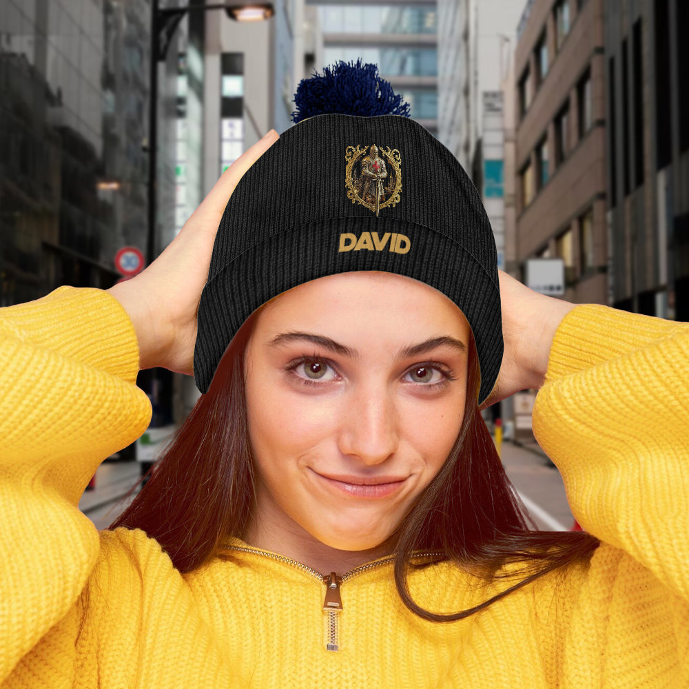 Knight Of God - Personalized Christian Beanie Hat
