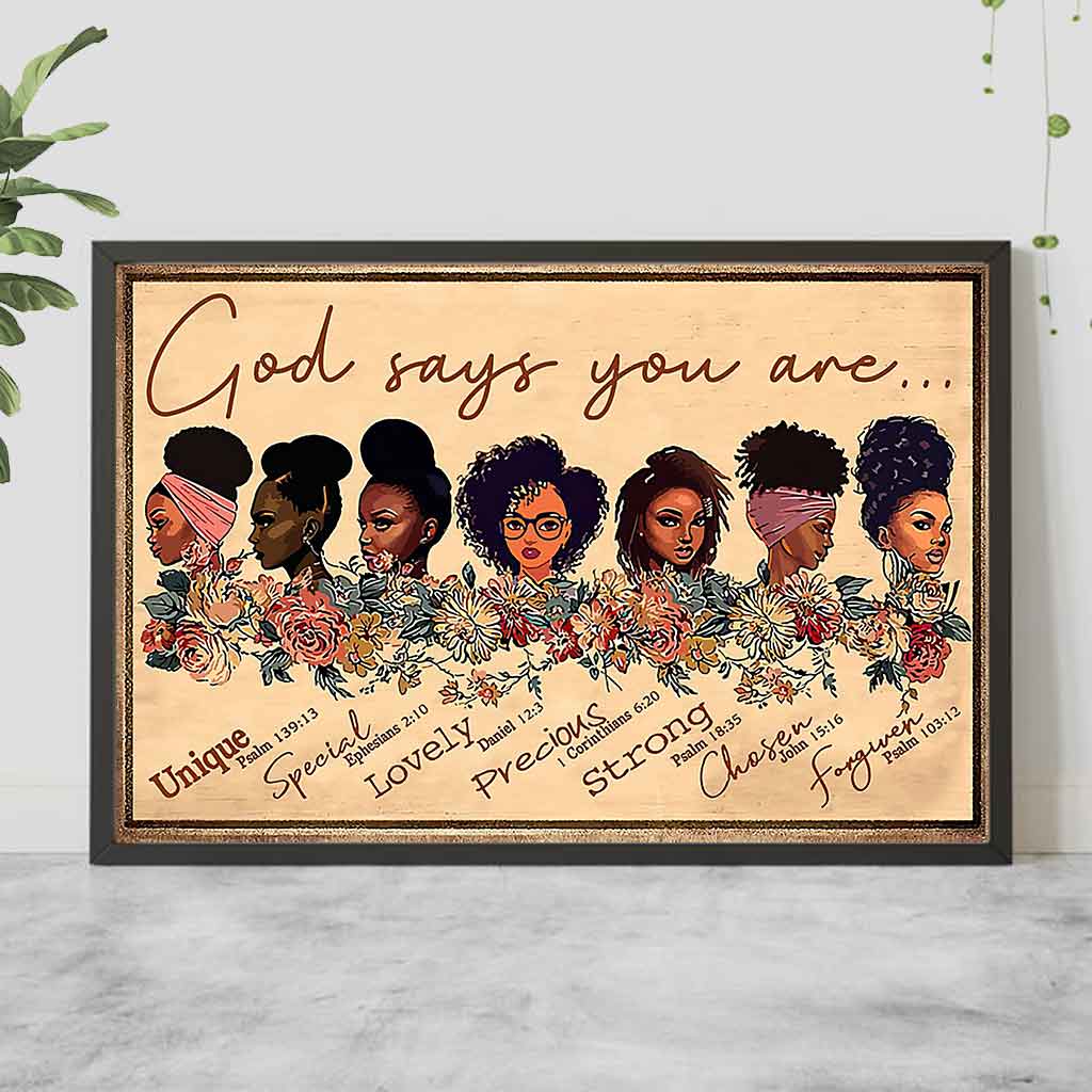 God Says You Are  - African American Poster 062021