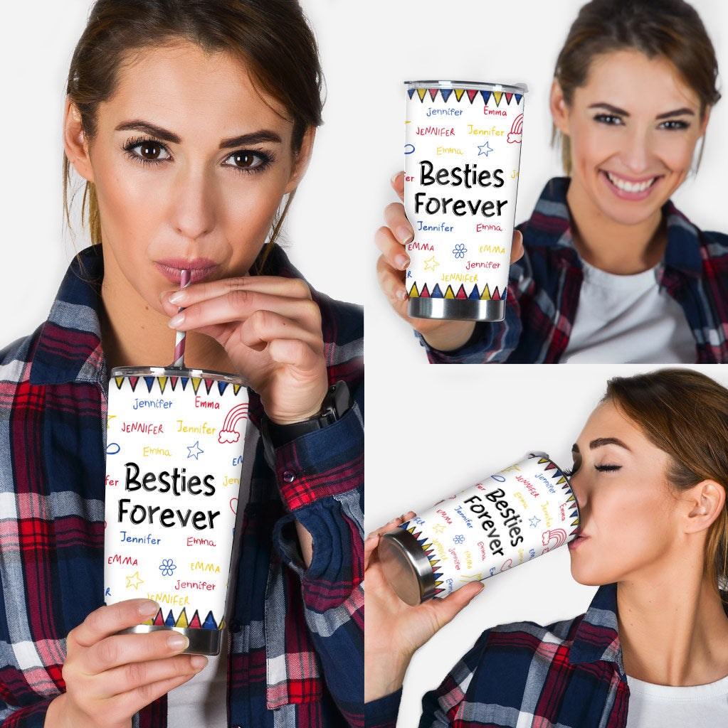 Besties Forever - Gift for friend - Personalized Tumbler