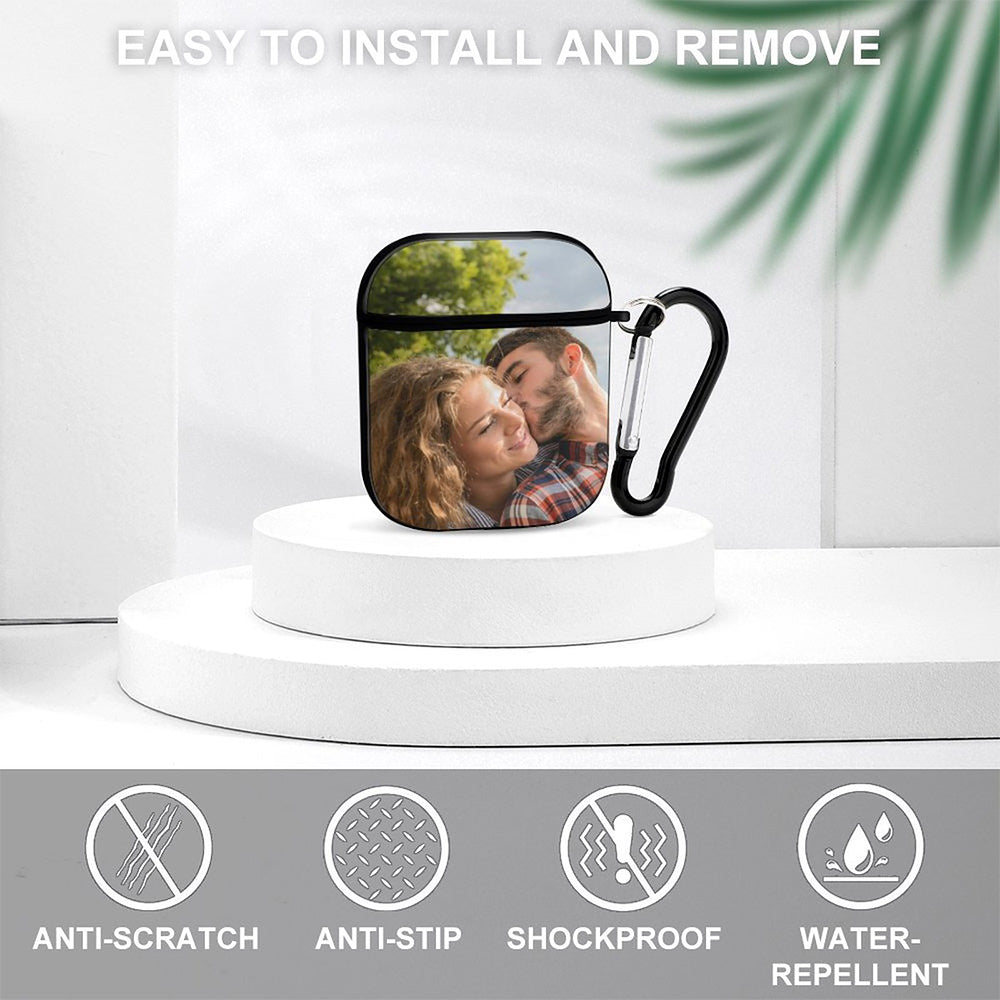 Custom Photo - Personalized Airpods 1/2 Case Cover With Keychain