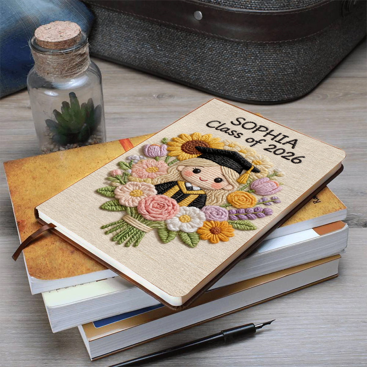 Graduation Keepsake Gifts - Personalized Graduation Leather Journal