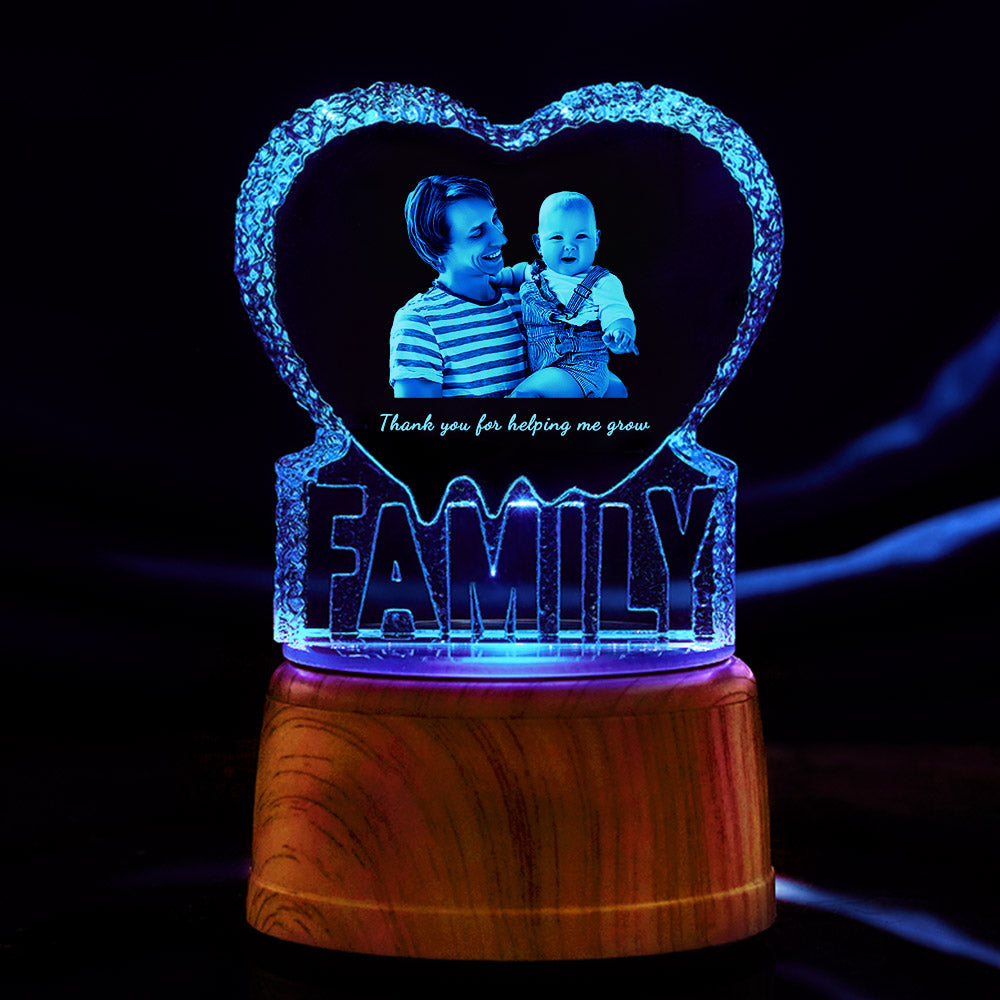 Any Photos - Personalized Family Crystal Photo Frame