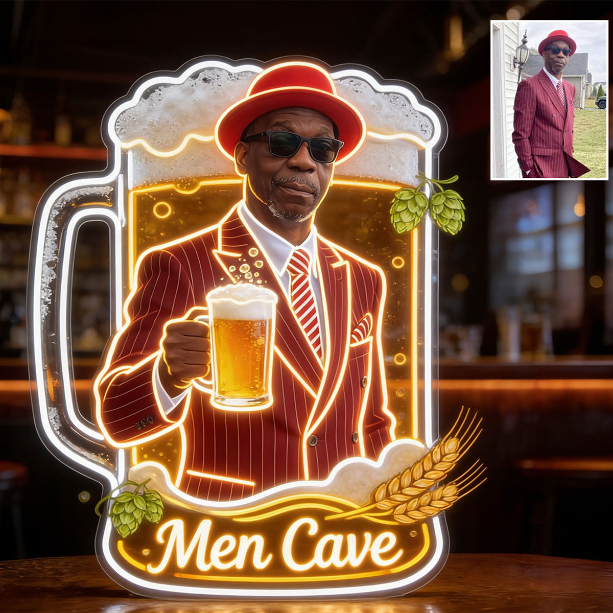 Cheers & Beers, Bar Decoration - Personalized Beer Neon LED Light Sign