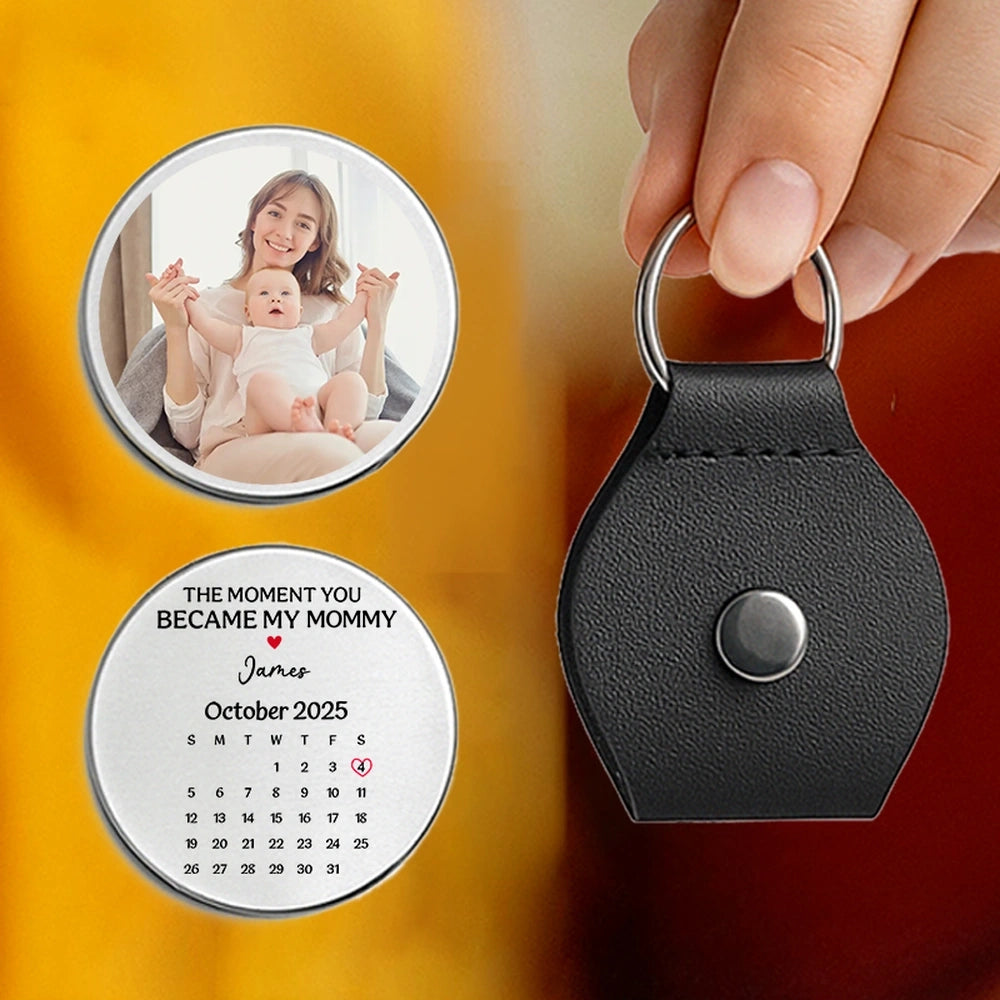 Personalized Pocket Hug Mommy Keepsake with Photo & Date, Custom Pocket Hug Token for New Mom, Unique Sentimental Gift