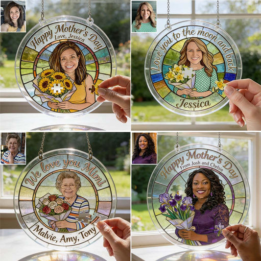 Happy Mother's Day - Personalized Mother Acrylic Puzzle Suncatcher