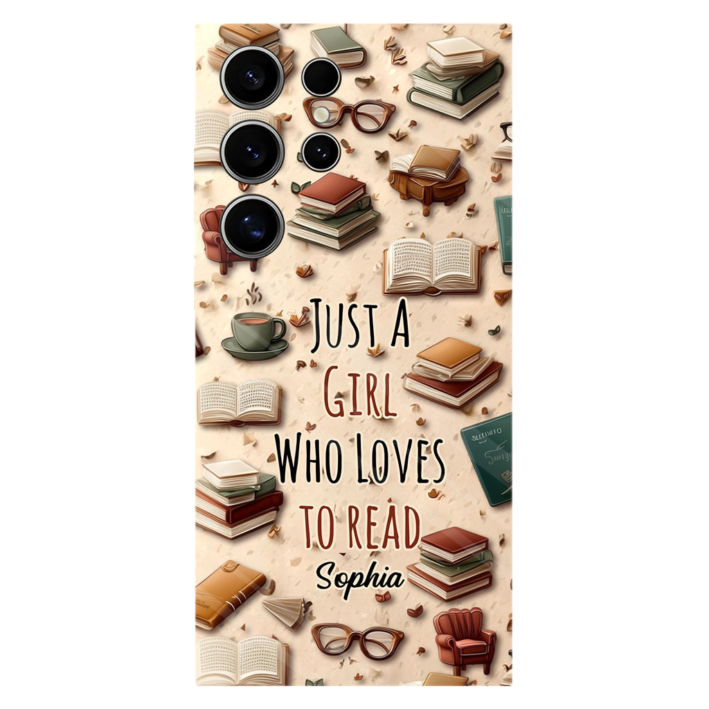 Just a Girl who Loves to Read - Personalized Book Full Print Phone Case