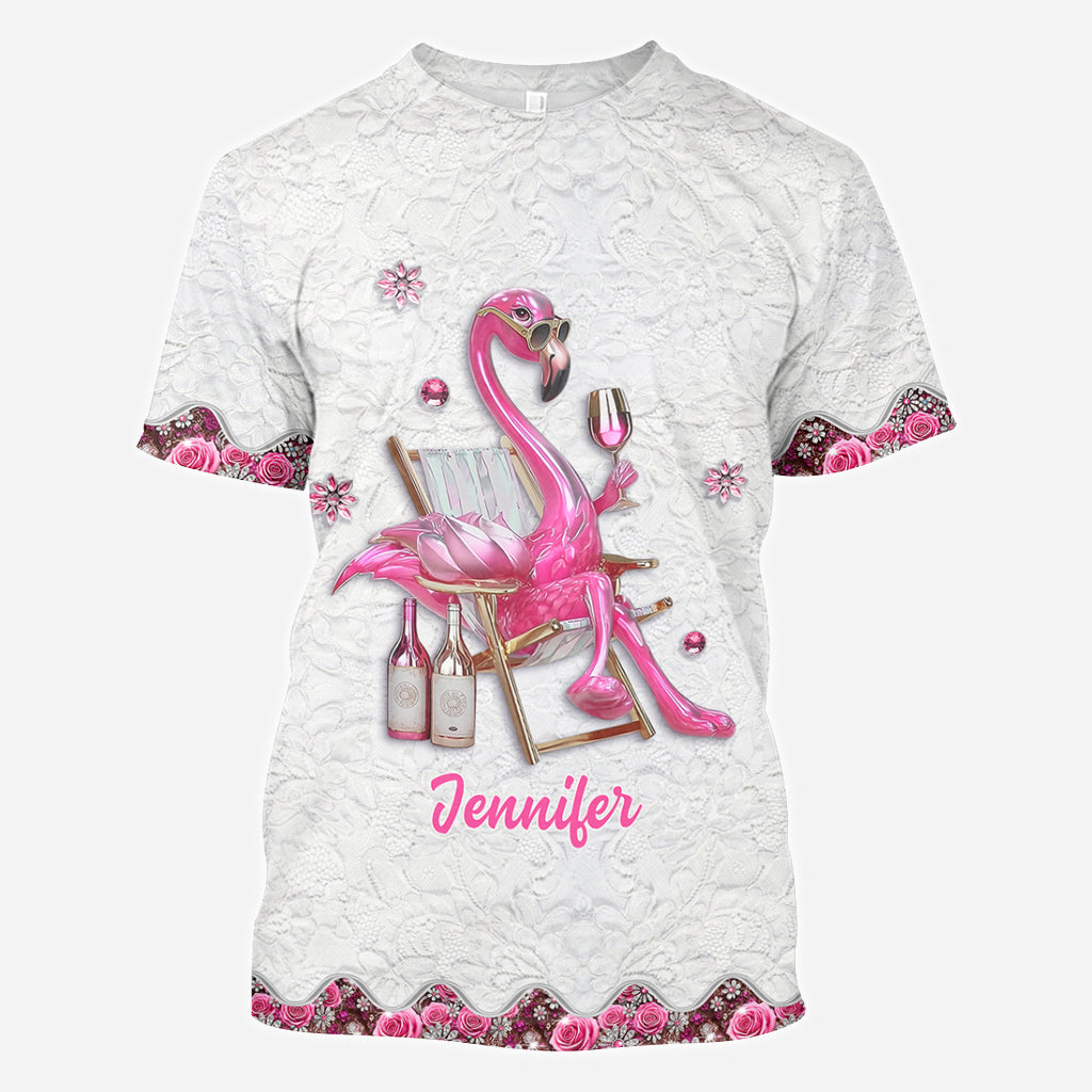 Be a Flamingo In a Flock of Pigeons - Personalized Flamingo All Over Shirt