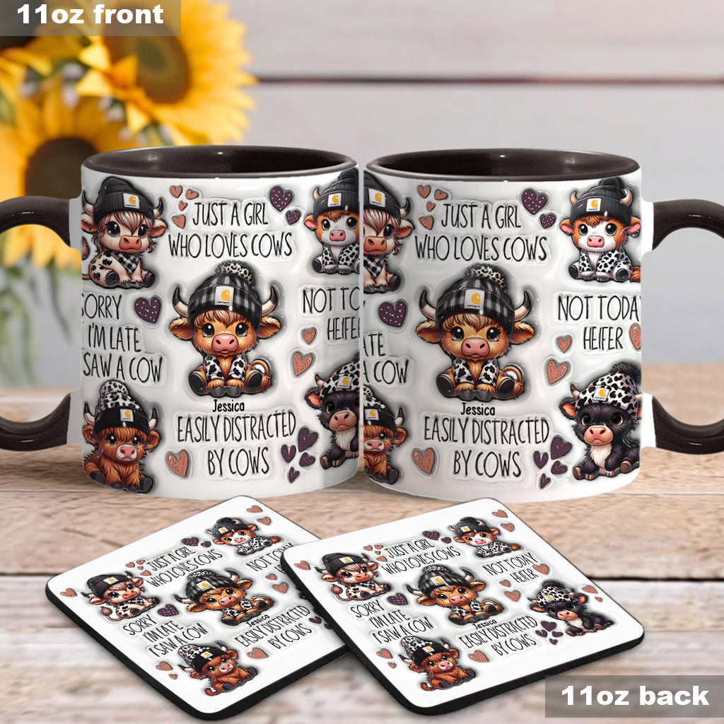 Just A Girl Who Loves Highland Cows - Personalized Accent Mug