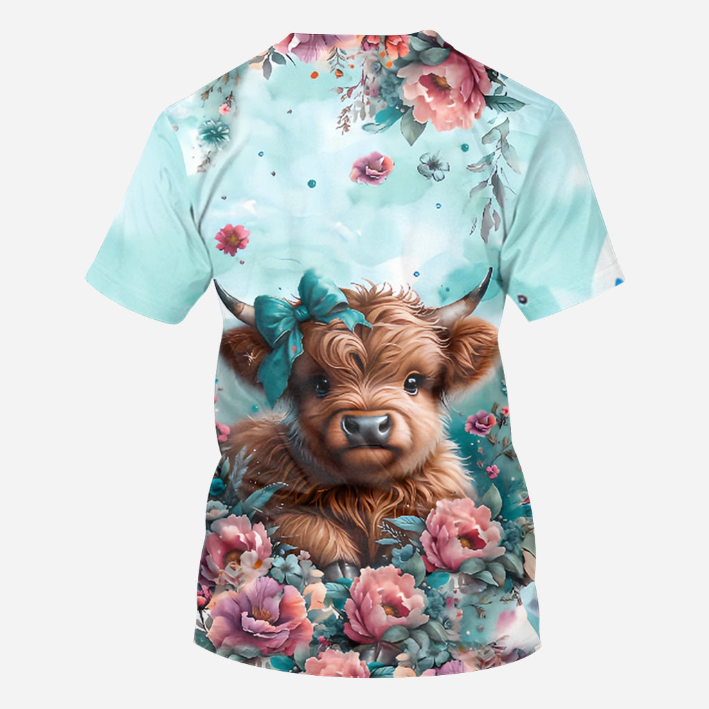 Cute Baby Cow - Personalized All Over Shirt