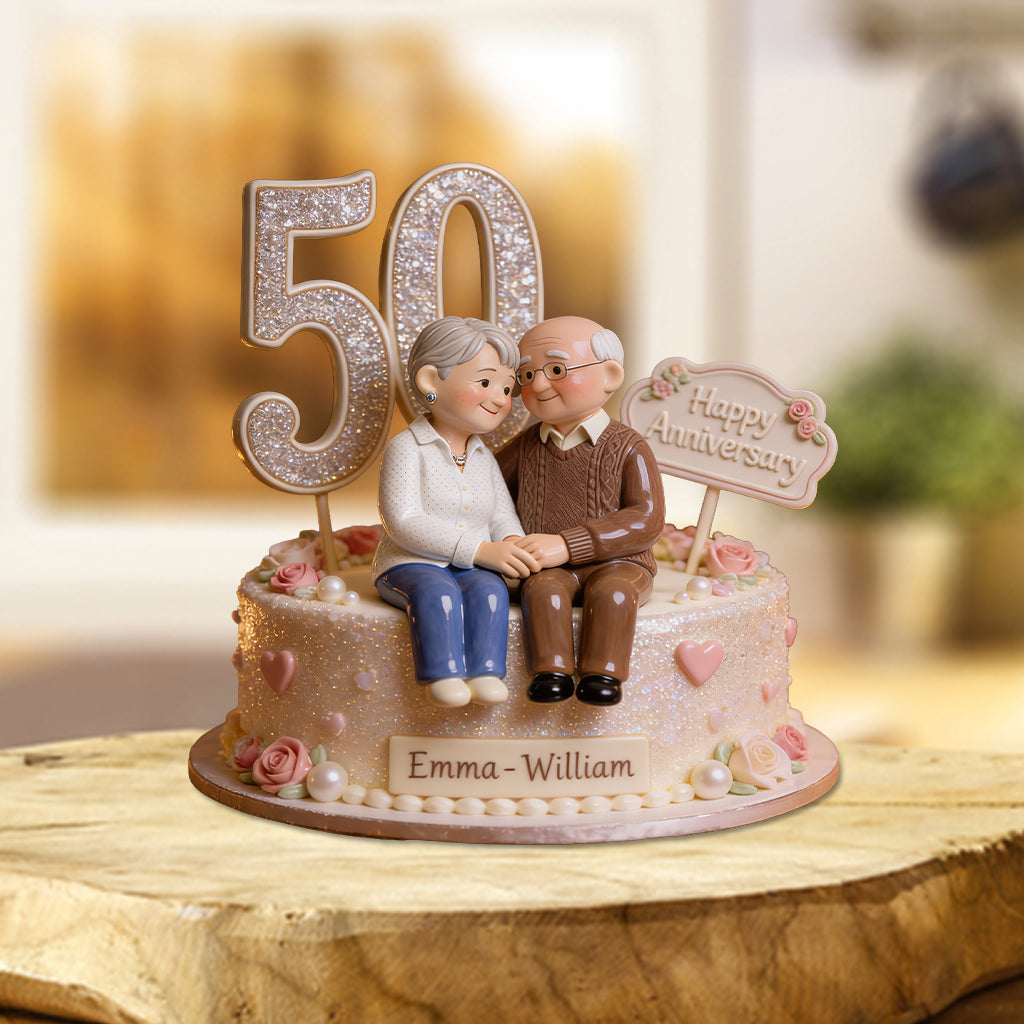 Happy Anniversary - Personalized Couple Custom Shaped Acrylic Plaque