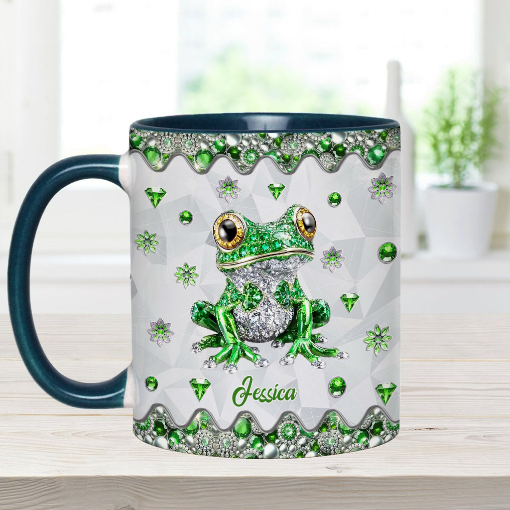 Just A Girl Who Loves Frogs - Personalized Frog Accent Mug