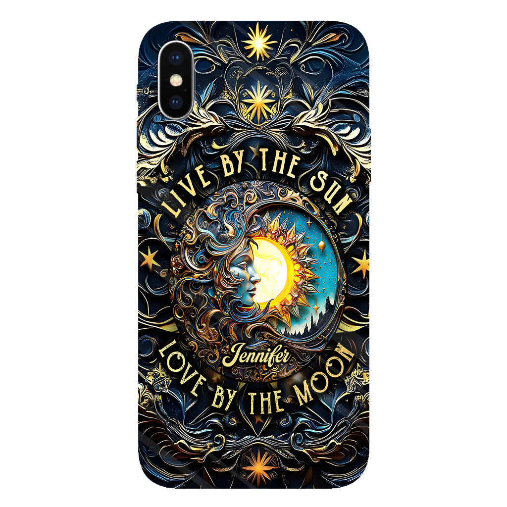 Live By The Sun Love By The Moon - Personalized Hippie Full Print Phone Case