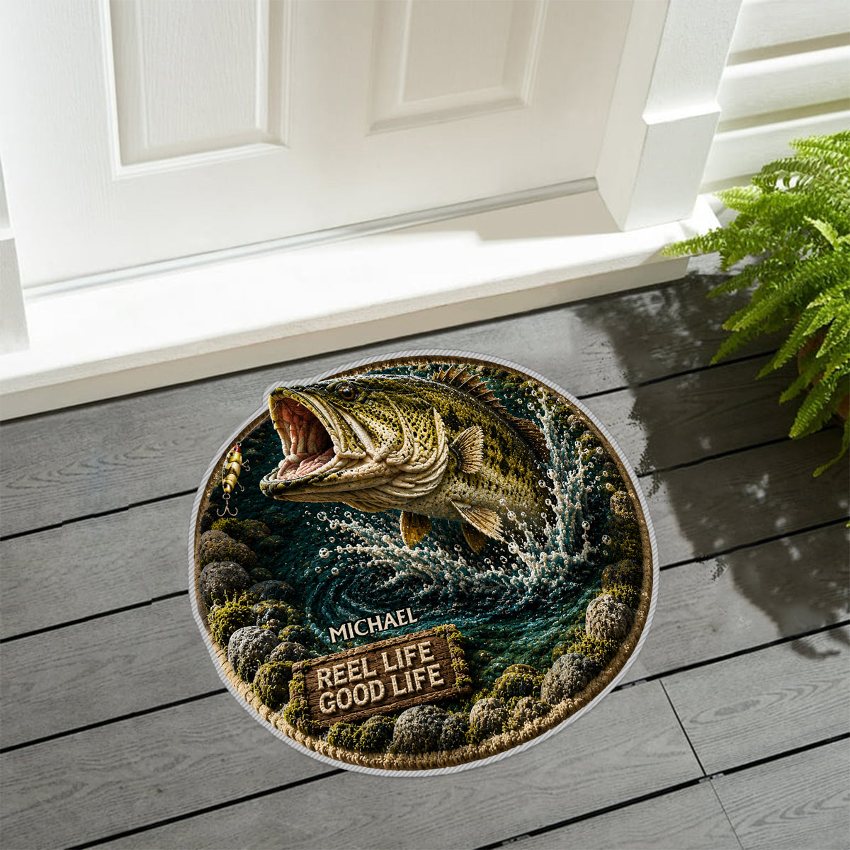 Fishing Lovers Gift - Personalized Fishing Non-Slip Tufted Rug
