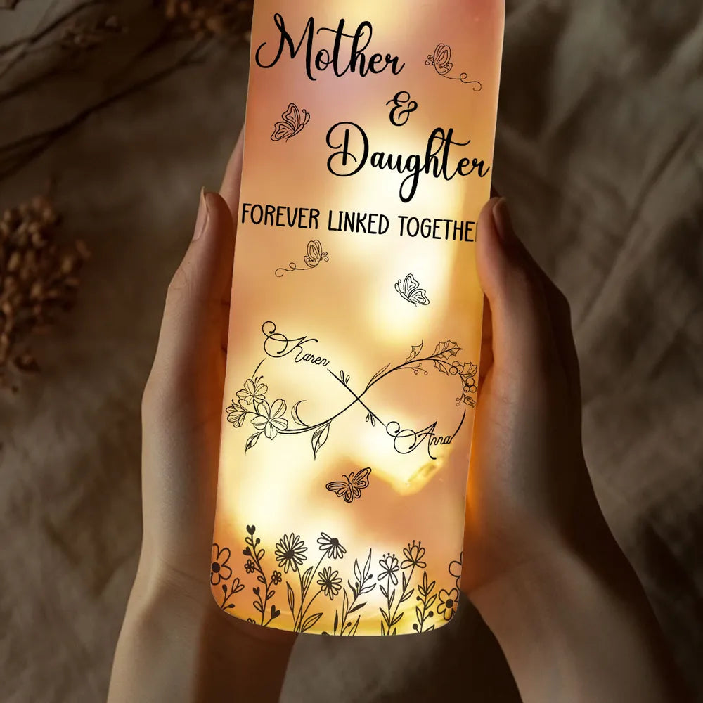 Bottle Lamp for Mother & Daughter | Gentle Glow with Meaningful Message, Gift-Ready Home Décor Piece