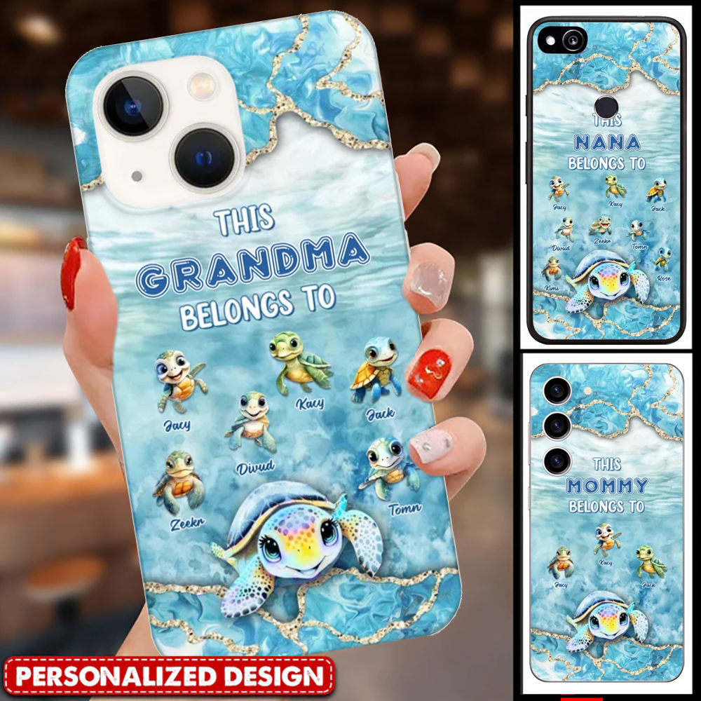 Personalized Phone Case - Grandma's Little Sweethearts and Ocean Baby, Perfect Gift
